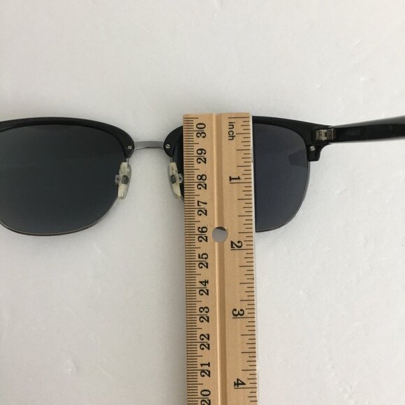 Polaroid Mirror Sunglasses Dark Gunmetal Full Rim Clubmaster Size 54-18-147 main image 11